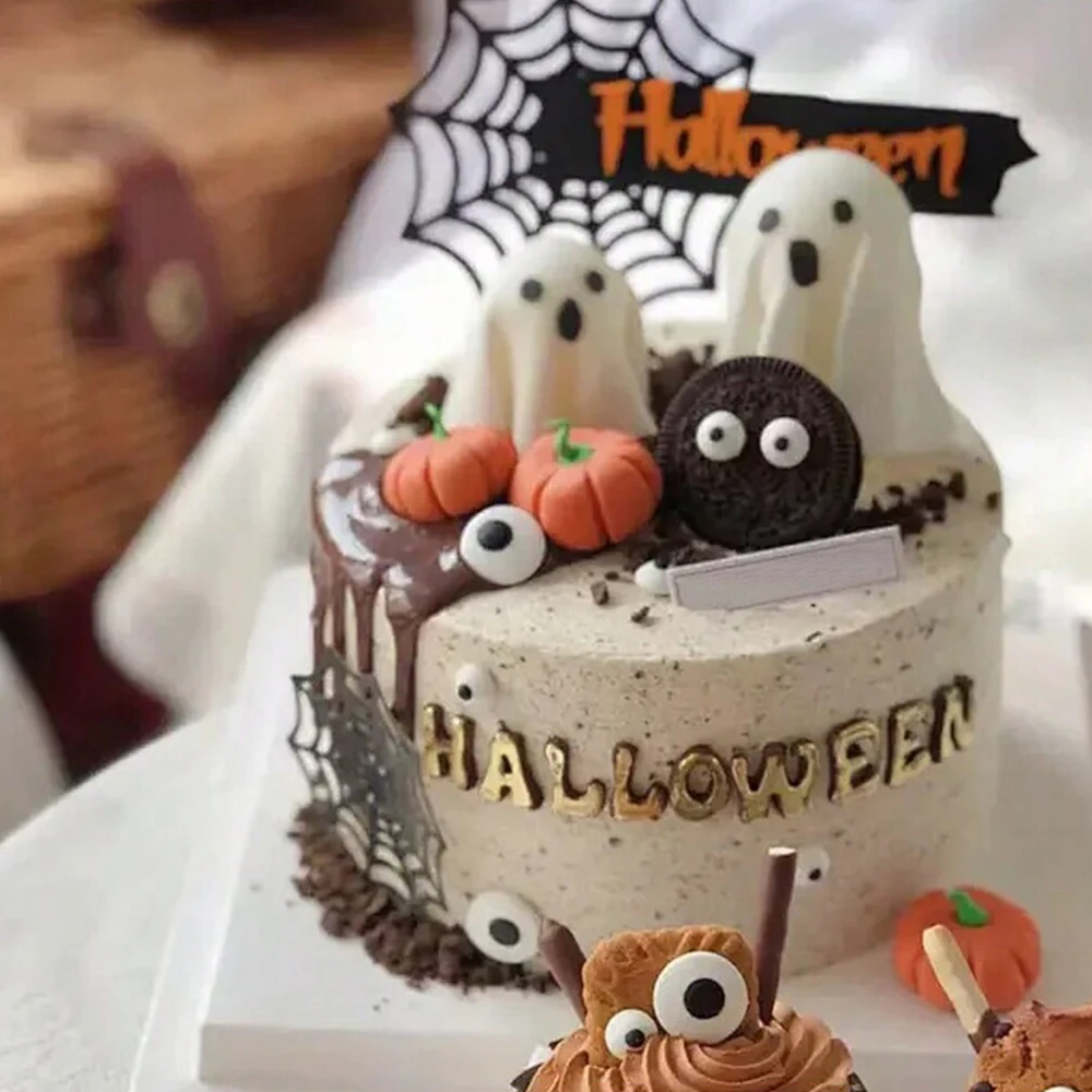 85g Bunte Augen-Halloween-Kuchendekoration Perlenkugeln DIY Gesprenkelte Rote Lippen Kuchen-Deko für Halloween-Party Backzubehör – Detail 3
