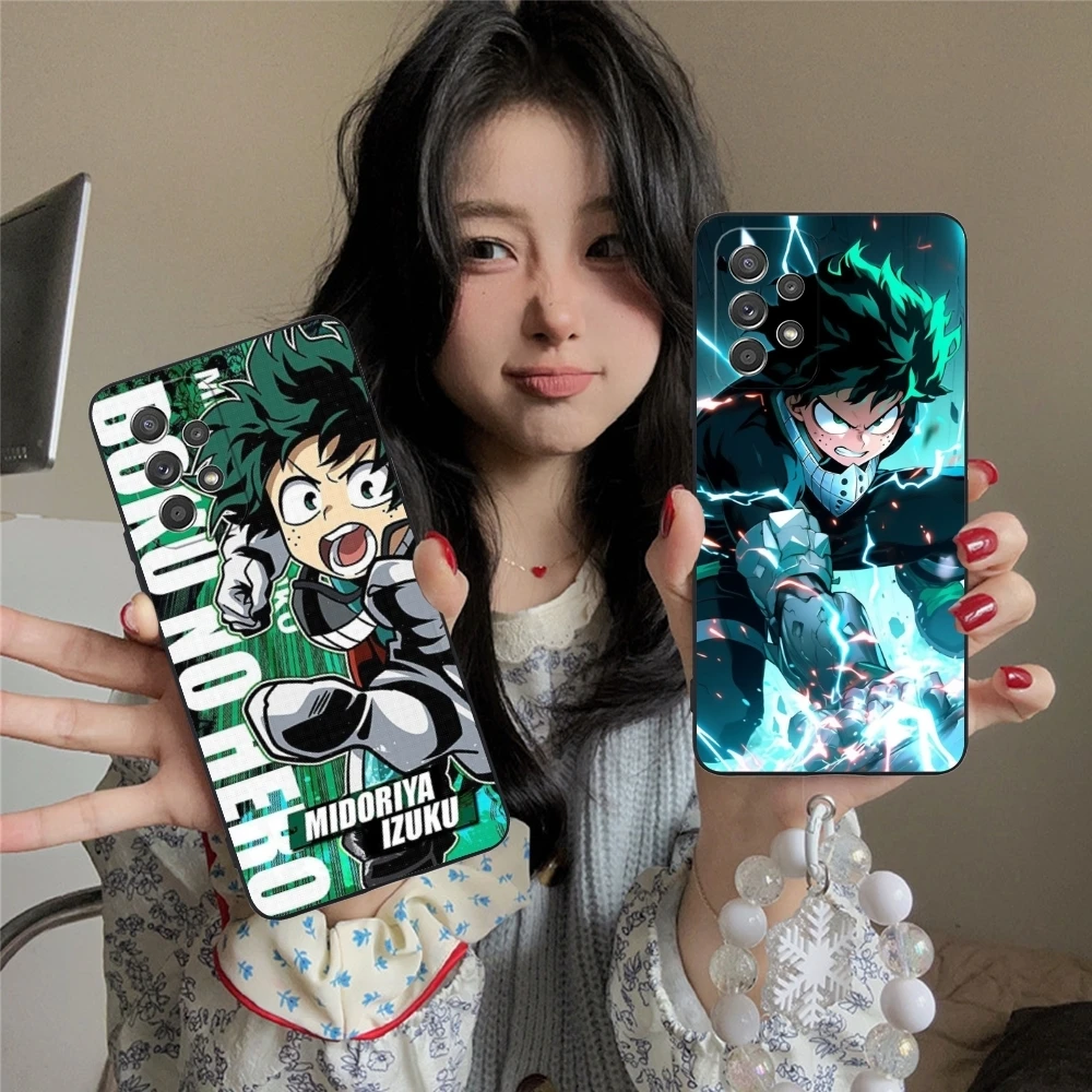 Hero Midoriya Izuku Cell Phone Case for Samsung Galaxy A91 73 71 70 54 53 52 34 24 23 21 S 5G Black Soft Phone Cover Shell