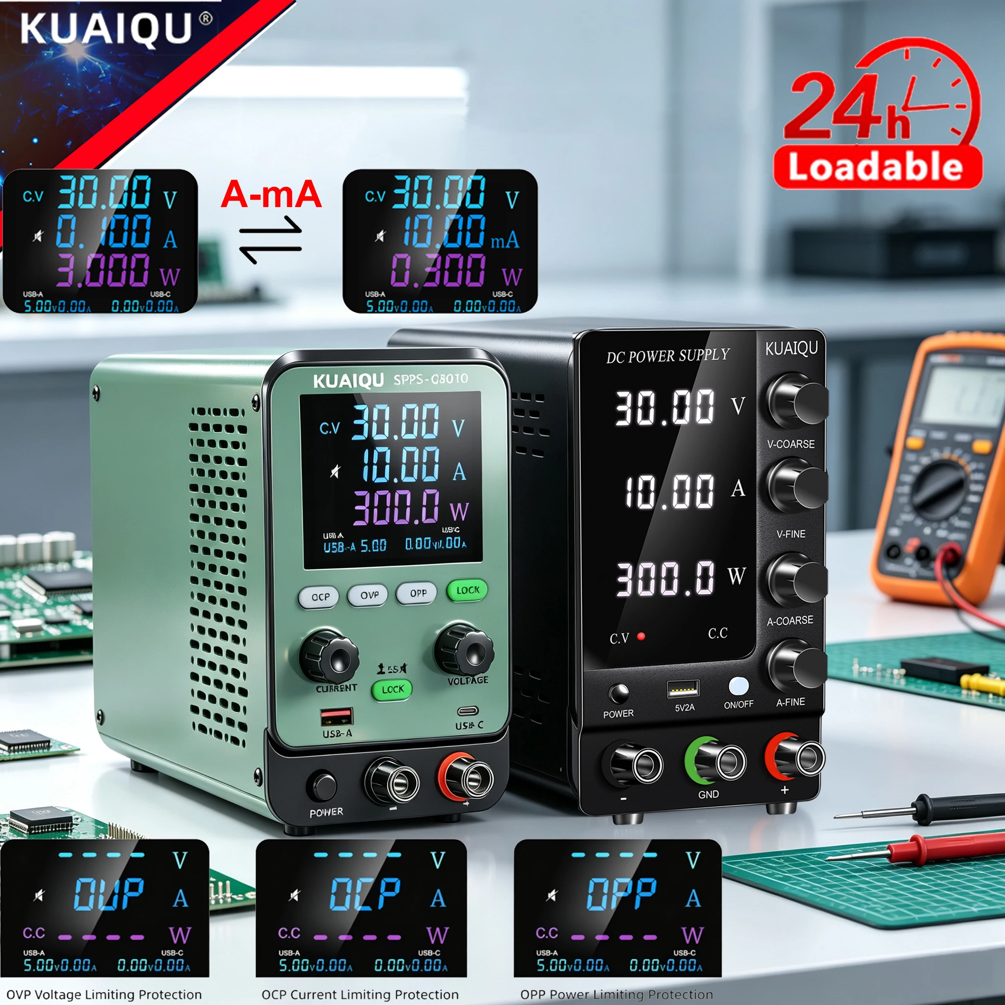 High Precision Dc Power Supply 30V 10A - KUAIQU 30V 10A Sensor Testing Power