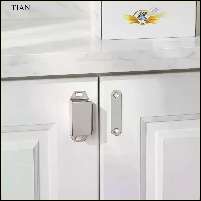 Heavy Duty Stainless Steel Magnetic Door Catch: 10PCS Strong Holding Force Rust Proof Kitchen Cabinets