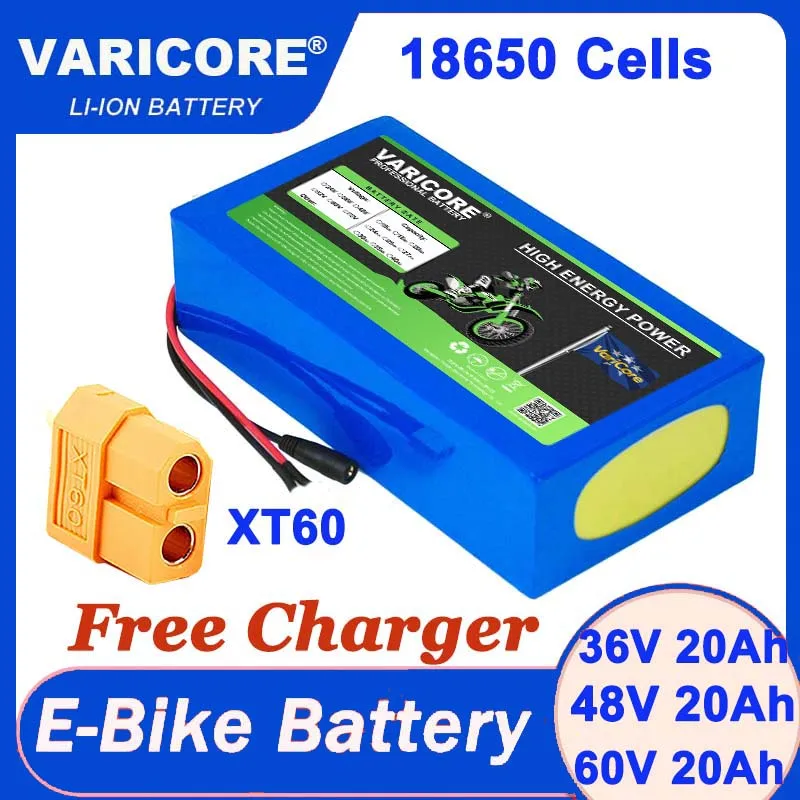 

VariCore 48V 32ah 1500W electric bike battery 48V 20ah 24ah 18ah 15ah 18650 lithium batteries for 54.6v750W 1000W ebike motor