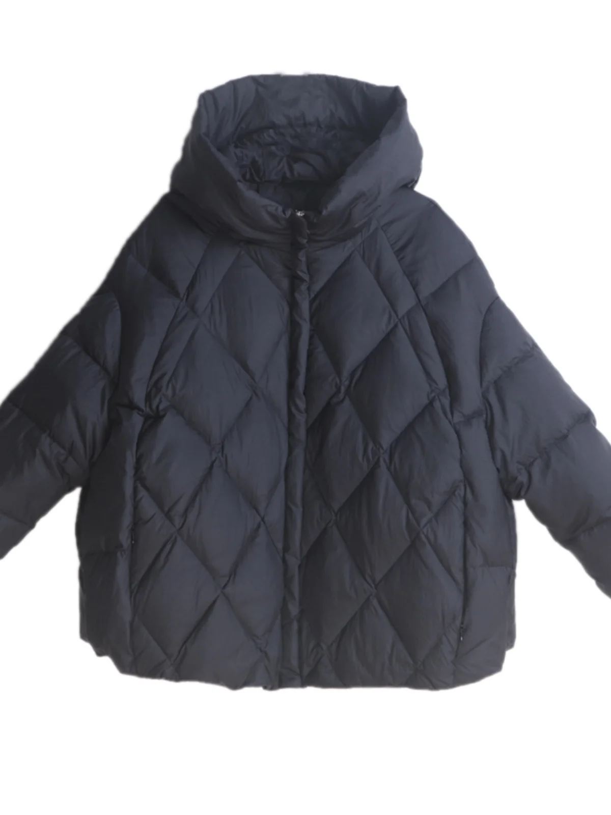 Automne hiver nouveau rétro artistique blanc Du vers le bas chaud léger à capuche a-ligne ort femmes Jaet Faionable manteau d'hiver