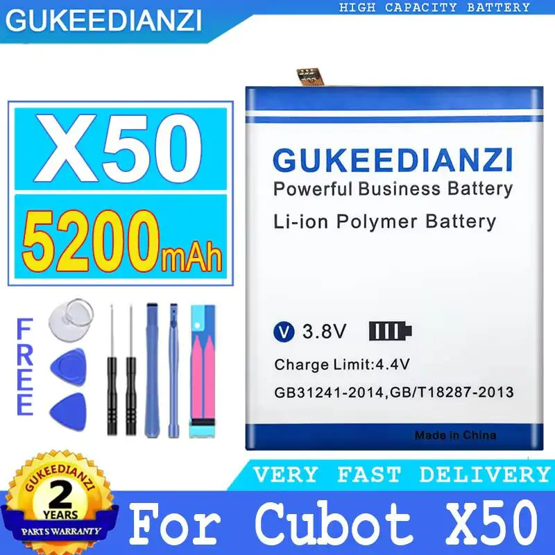 

Reliable Power Supply For Cubot X50 5200mAh Mobile Phone Battery Reliable Power