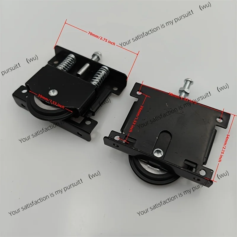Quiet Glide Sliding Door Roller Metal Plastic Adjustable with Spring-Loaded Nylon Ball Bearing wheel for Closet Doors view 3