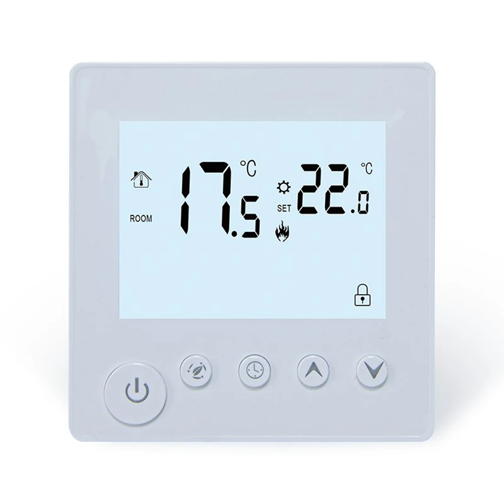 

Advanced Digital Thermostat for Underfloor and Wall Heating LED Display White Energy Efficient 60 80 Character