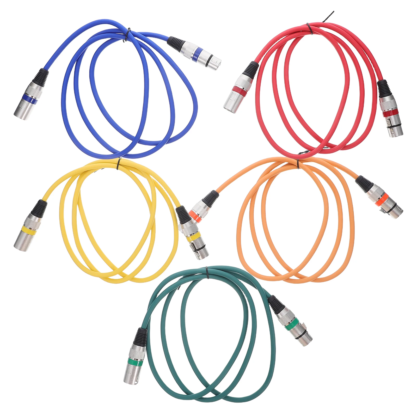 

5 Pcs Audio Cable Set Mic Wire Female Xlr Microphone and Cord Balanced Double Layer