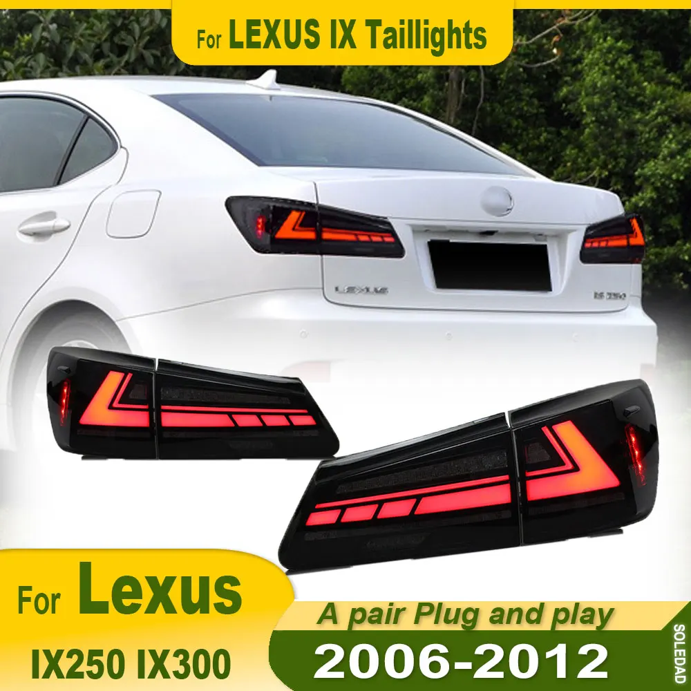 Car LED Taillight Assembly For Lexus is 2006 2007 2008 2009 2010 2011 2012 IS250 IS300 modified running light flow turn signal