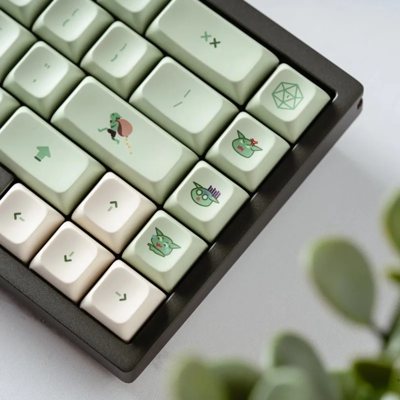 Goblin Mode Theme Keycaps Set Customized PBT Sublimation PBS Profile 147key Keyboard Caps for Mechanical Keyboard Accessories