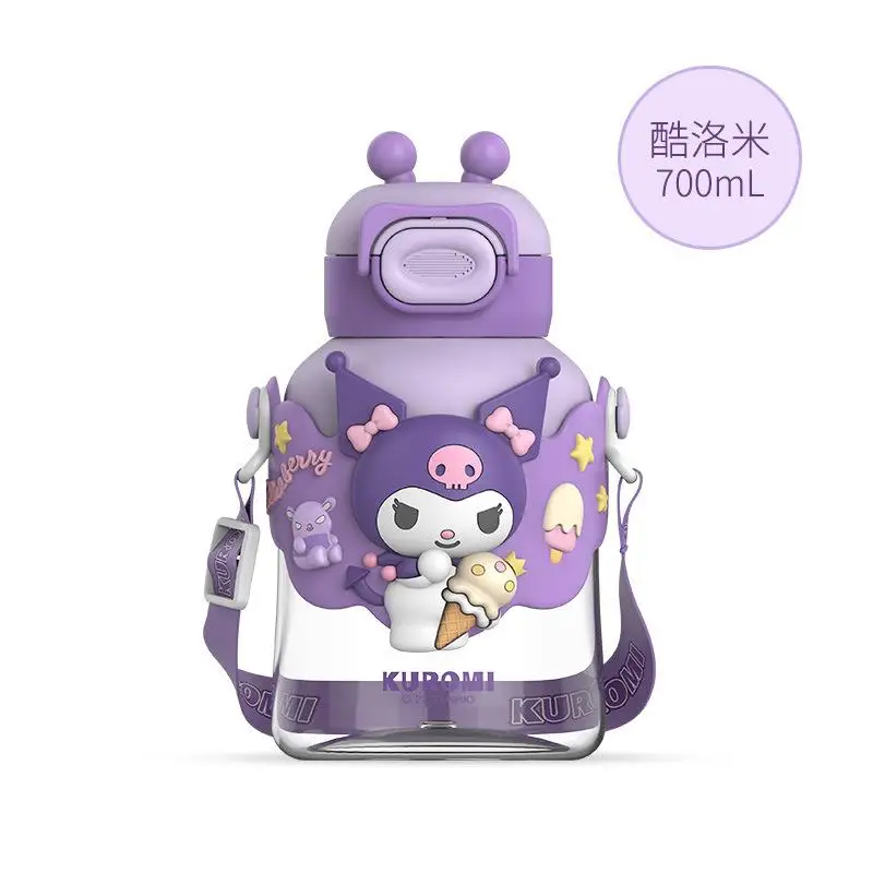 

Kuromi Children Cartoon Straw Cup Student Sanrio Kawaii Nice Appearance Summer Anime Portable Straw Plastic Cup Birthday Gift