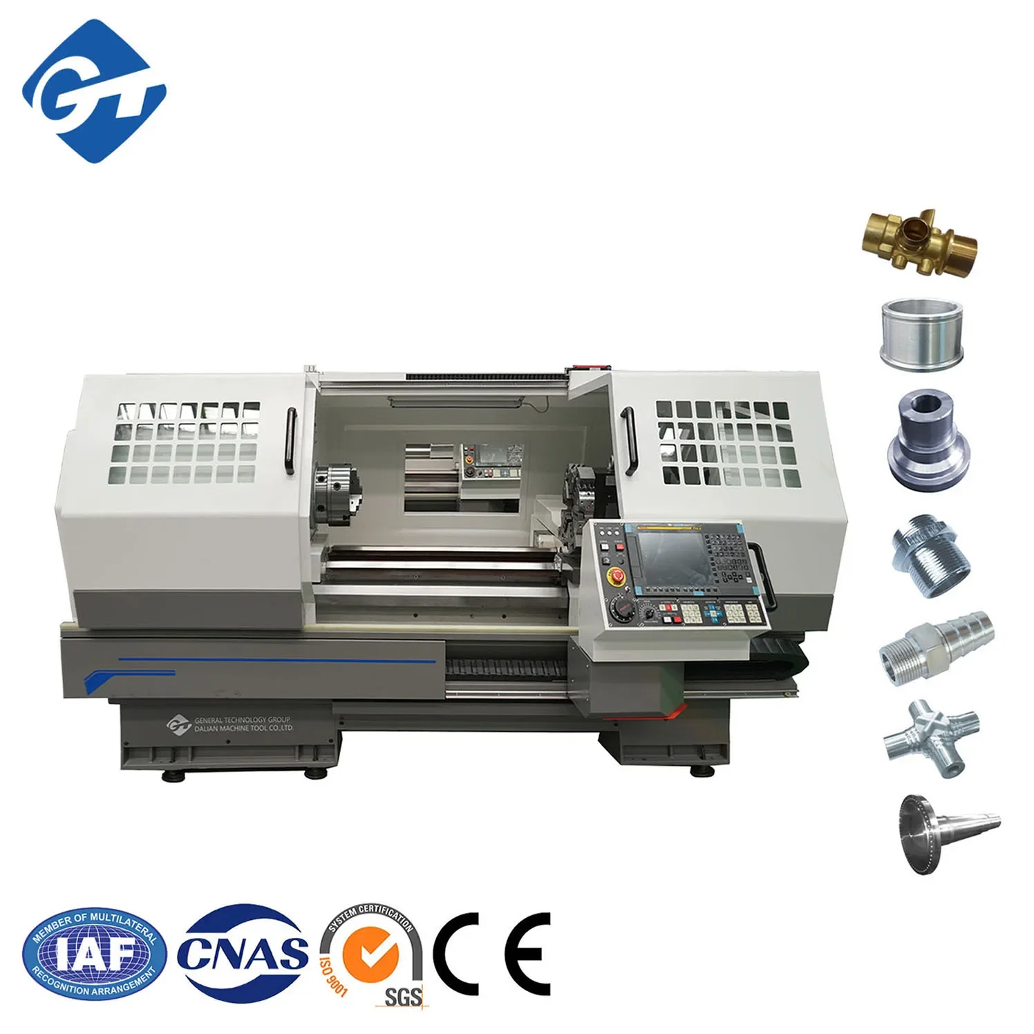 GT DMTG CK6150 Horizontal Flat Bed Cnc Lathe China Dalian Cnc Lathe Machine Automatic Torno Cnc Para Metal Manual