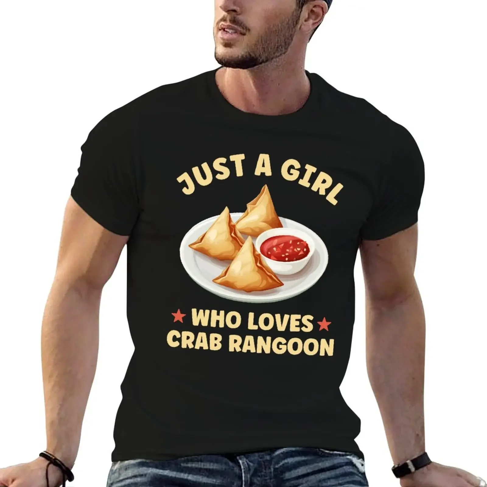 Just A Girl Who Loves Crab Rangoon T-Shirt luxury t-shirt T-shirts man mens shirts graphic tee