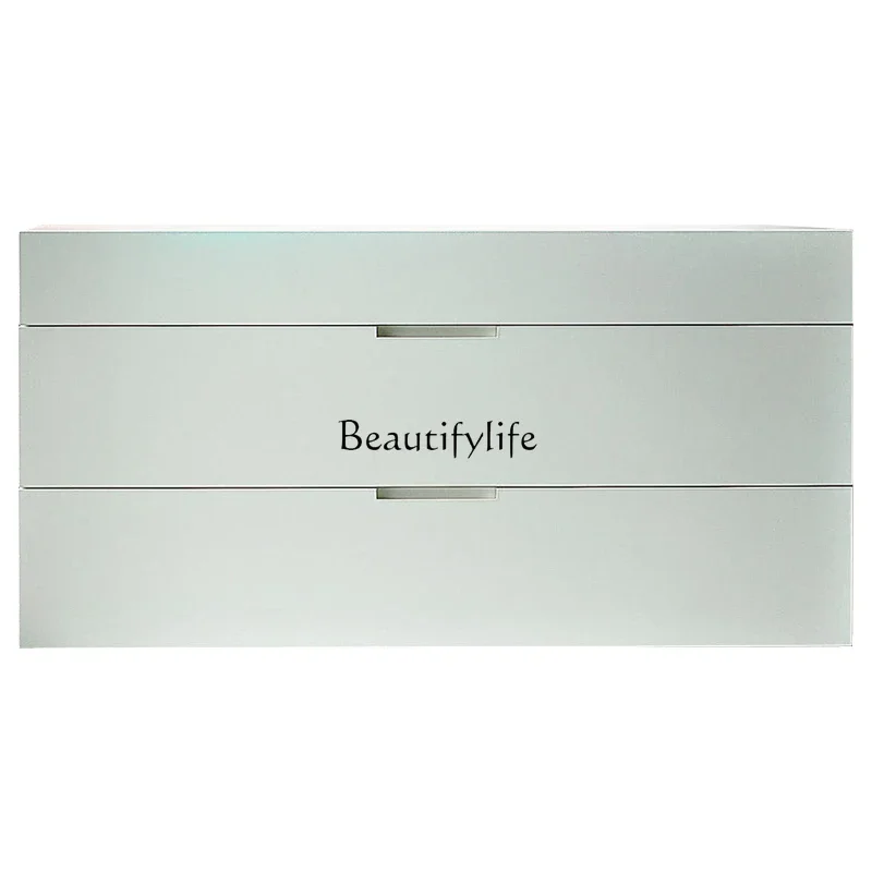 

XX39Italian minimalist solid wood paint three-bucket cabinet bedroom storage drawer storage cabinet