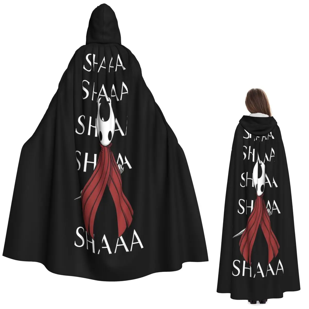 

Плащ-накидка с капюшоном «Боевой крик Ша-Хорнет» из Hollow Knight: Silksong, средневековый костюм ведьмы, косплей, плащ на Хэллоуин, унисекс для взрослых