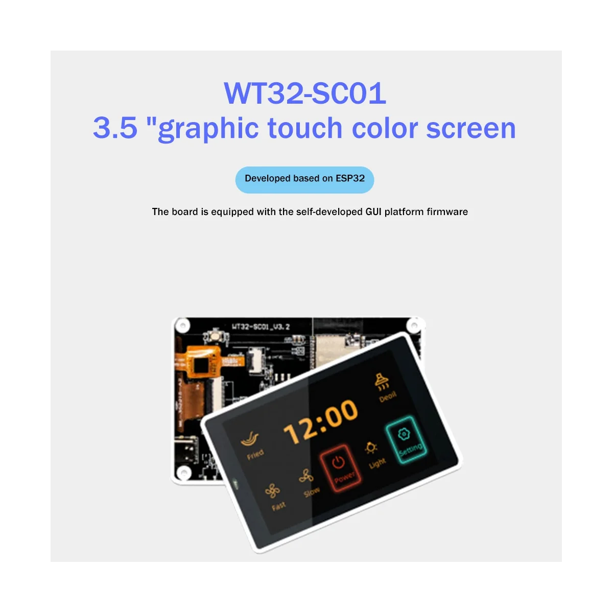 Imagem -04 - Placa de Desenvolvimento Esp32 com Tela Lcd Esp32-sc01 35 320x480 Visual Tela Colorida com Interface Mcu