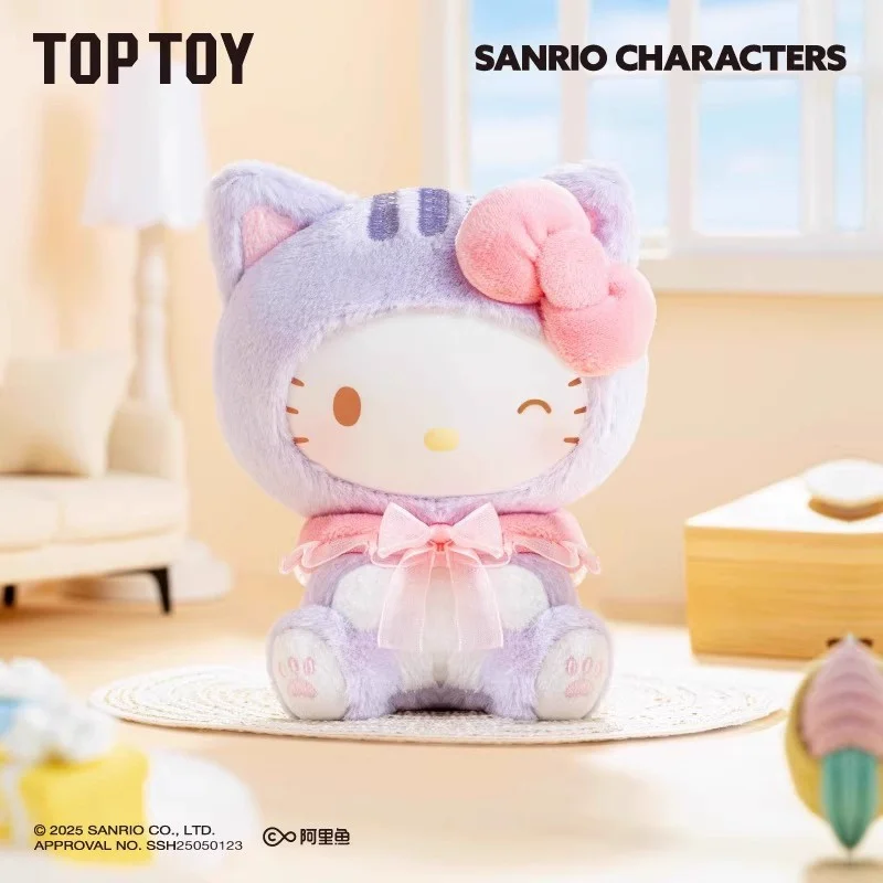 Toptoy Sanrio personajes gatitos serie vinilo caja ciega lindo escritorio colgante muñeca adornos jugar con juguetes coleccionables de moda