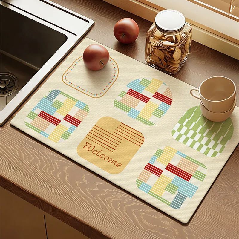 Dopamine kitchen countertop drain mat Americano mat placemat insulation mat absorbent quick-drying table