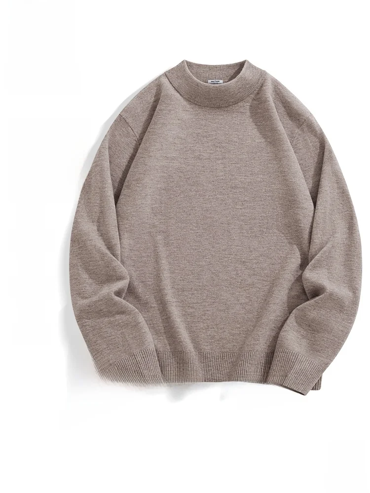 

Мужской теплый шерстяной вязаный свитер с высоким воротником, в стиле ретро, с дизайном в виде обезьяны, повседневный, с длинными рукавами