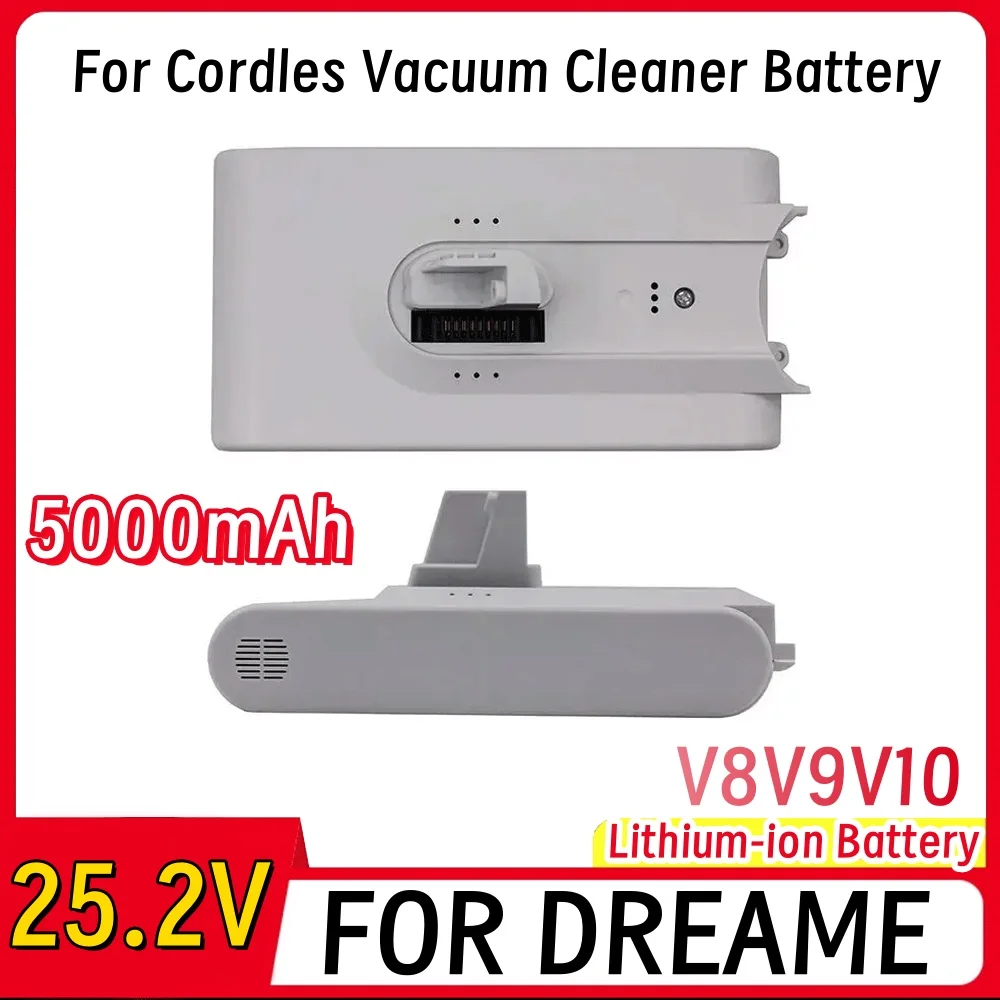 

for Dreame V8 V9 V10 V9P V9B Dreame Vacuum Cleaner 25.2V 5000mAh Battery VVN3 VVN4 Cordless Dust Catcher Replacement Batteries