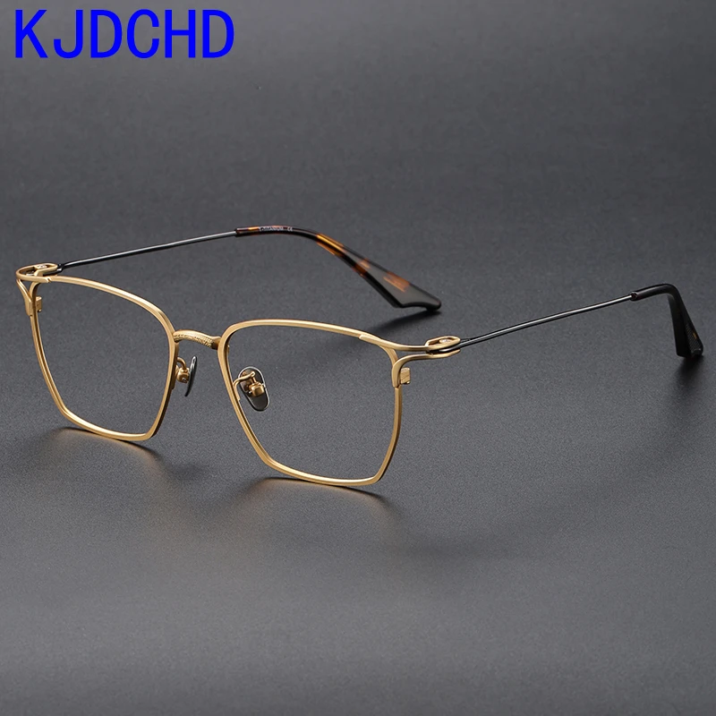 Pure Titanium Glasses Frame for Men 2024 New Prescription Square Eyeglasses Male Frames Women Myopia Optical Eyewear Spectacles