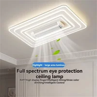 LED Invisible sans lame ventilateur de plafond lumière moteur sans brosse 6 vitesses télécommande gradation ventilateur de plafond lumière chambre ventilateur avec lumière 3