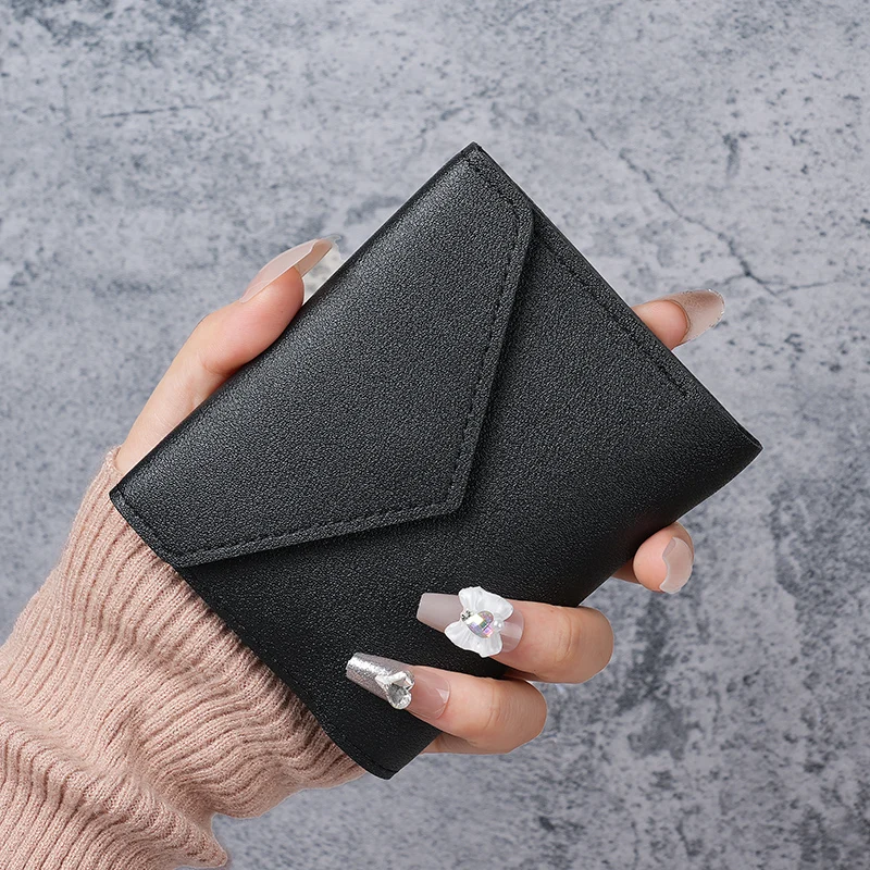 أزياء السيدات محفظة قصيرة بسيطة متعددة بطاقة متعددة الوظائف عملة المحفظة المرأة بطاقة المحفظة #4