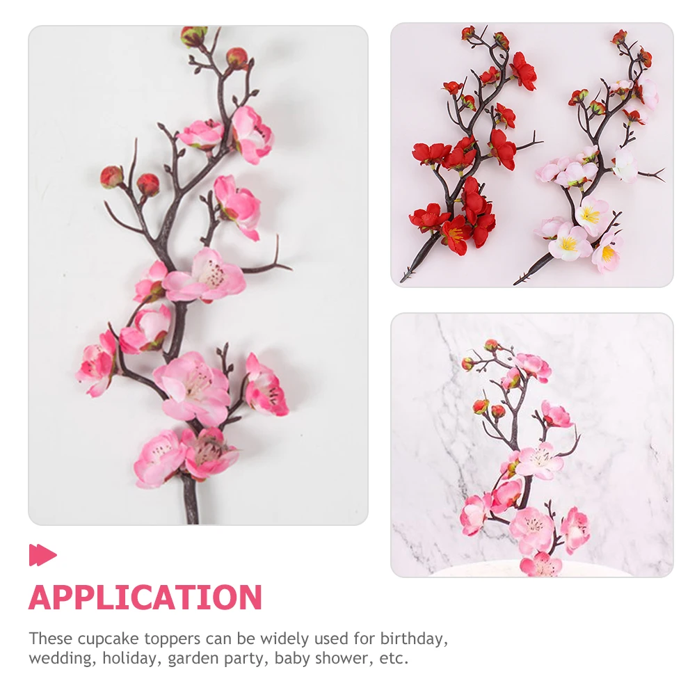 Décorations de Cupcake en forme de fleur, 6 pièces, choix de gâteaux pour fête de mariage, Dessert, Festival, ornement de gâteau d'anniversaire