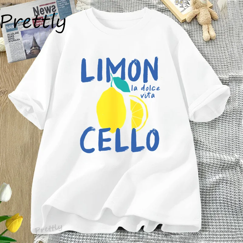 Lemon Amalfi Coast T Shirt Italy Tshirt Men Women Summer Vacation T-Shirt Retro Graphic Tee Cotton Short Sleeve Vintage Clothes