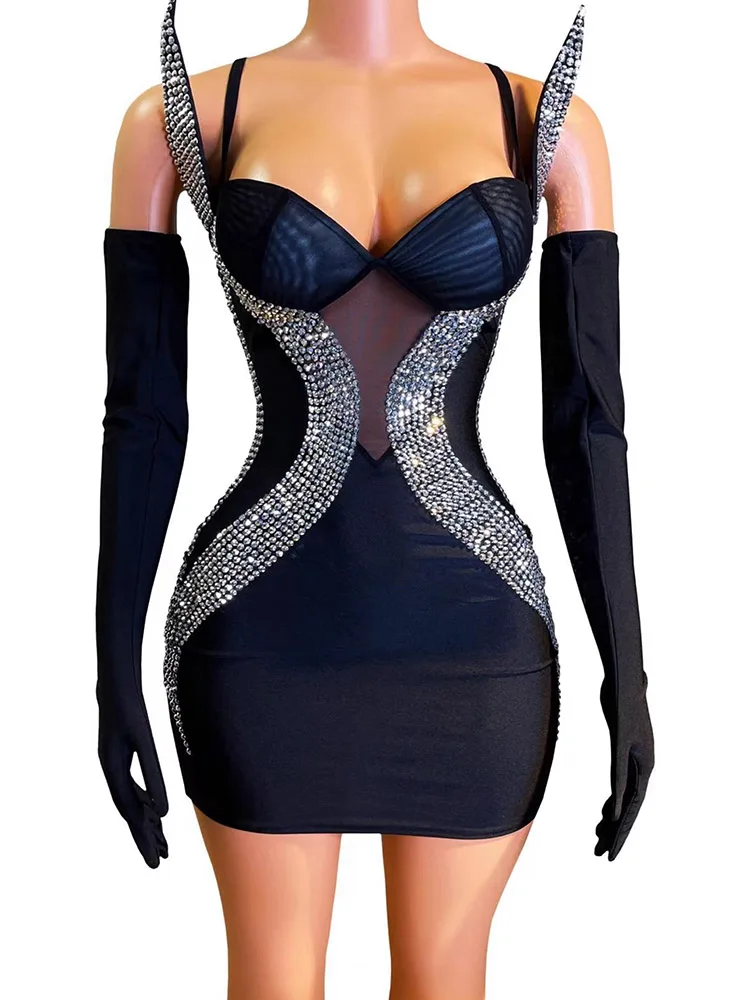 Wysokiej jakości tłoczona na gorąco seksowna sukienka z szelkami elastyczna nieregularna sukienka 2025 nowych moda niestandardowa odzież damska