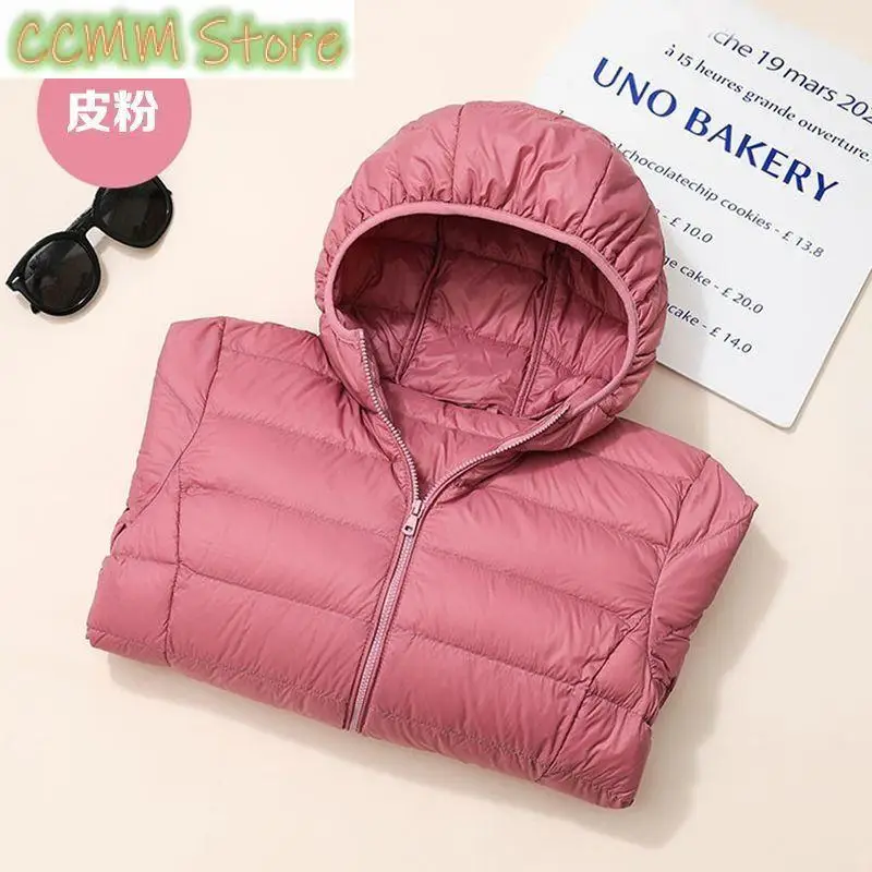 Down Jacket Ladies Spring Autumn Winter New Large Size Short Cotton Jacket Cardigan Hooded Outerwear Down Coat Women Parkas