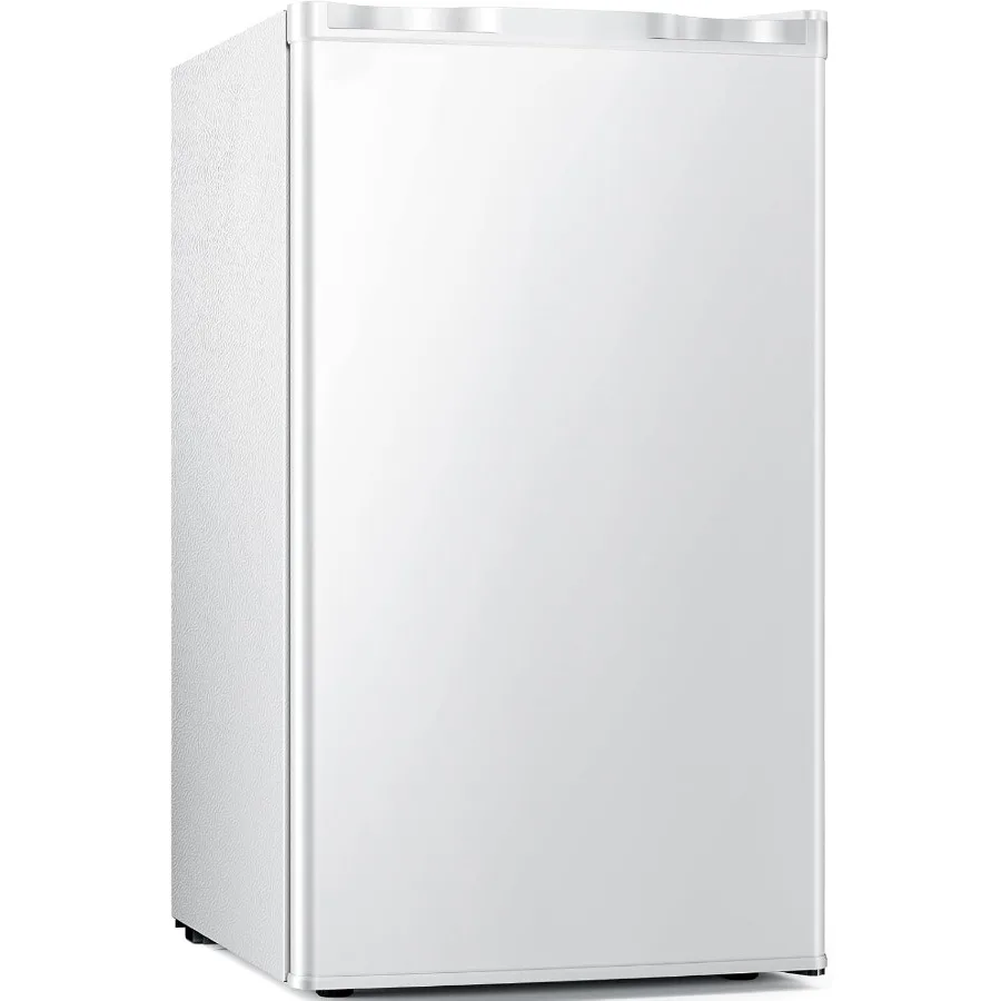 

Mini Compact Refrigerator with Freezer 3.2 Cu.Ft. Single Door Featuring Adjustable Thermostat and Removable Glass Shelves Ideal