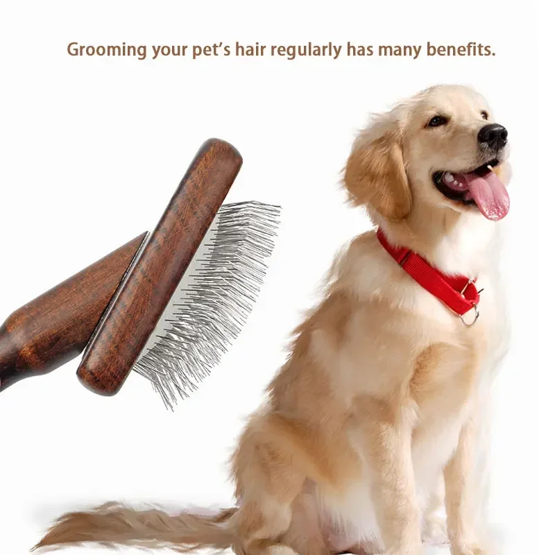 Pet Cat Hair Brush Air Cushion Cat Comb Grooming Hair Remove Dog Brush Stainless Steel Comb for Long Hair Dogs Cleaning Supplies