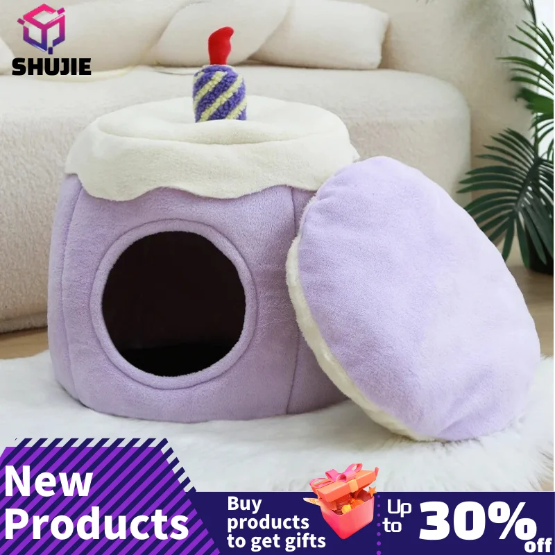 Purple Taro Cake Cat Litter Cute Cat Kennel Pet Kennel Dog Kennel Warm and Scratch Resistant Cat House