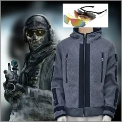 Call of Duty Cosplay Jacket 141 Team Uniform Ghost Combat Suit Men Hoodies Glasses Halloween Costumes