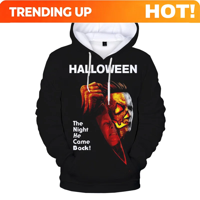 Customization Halloween Horror Movie Hoodies Michael Myers 3D Print Y2k Hoodie Men Women Streetwear Pullovers Hooded Sweatshirts