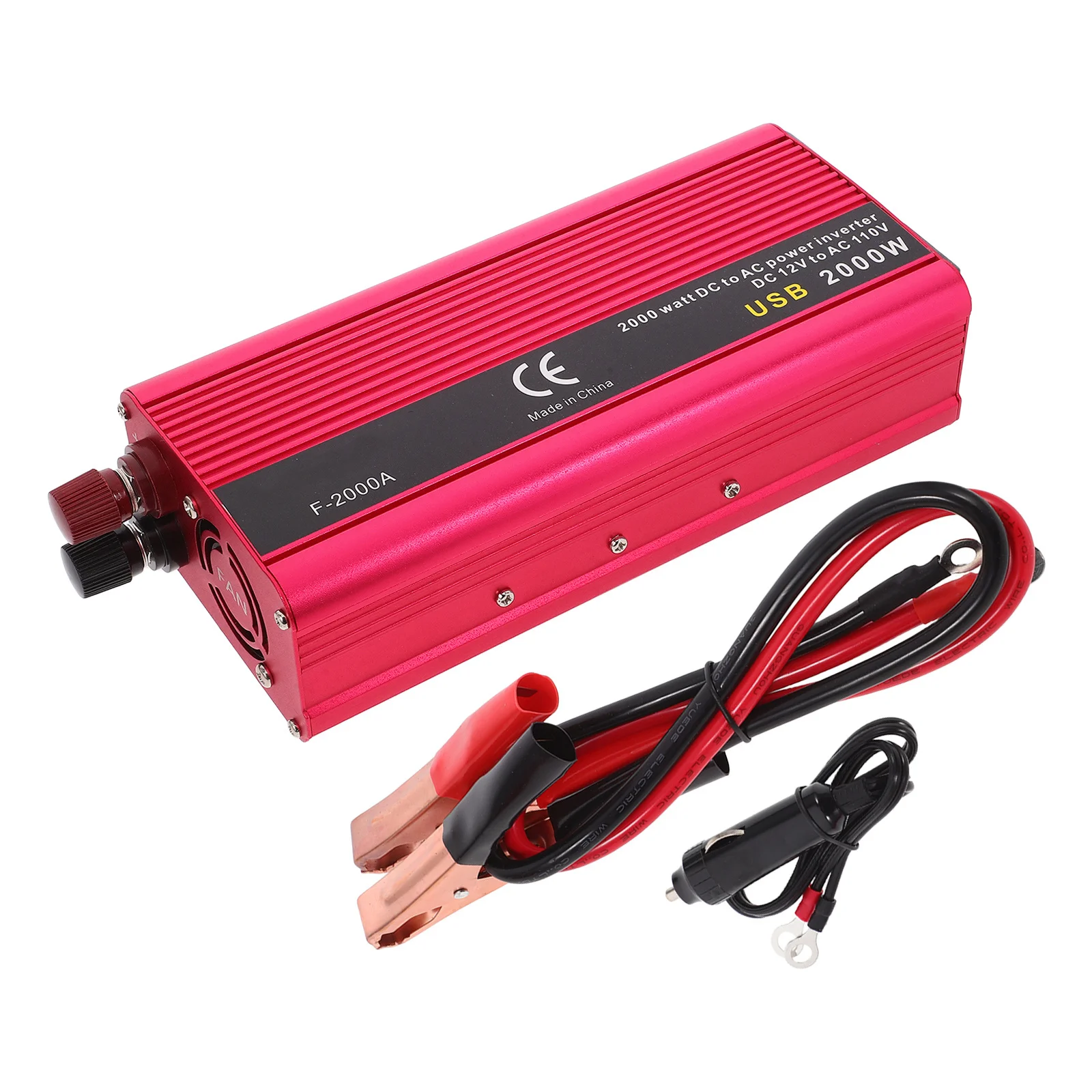 

1Set Car Power Inverter High Grade Material Long Lasting Fast Charging USB Digital Display Suitable for Computer Fans Power