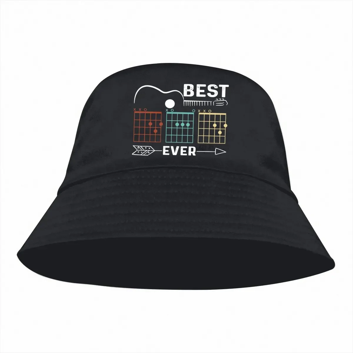 Guitar Rock Bucket Hat Best Dad Chord Men's Women's Fisherman Cap Hip Hop Beach Sun Fishing Hats