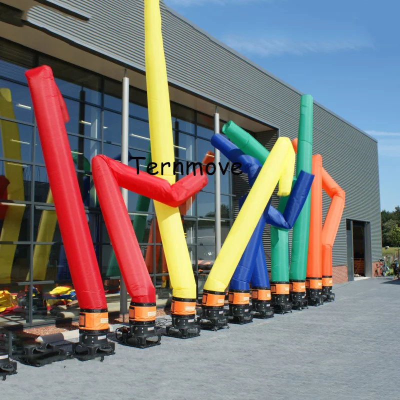 Muñeco inflable de dibujos animados Wind Dancer Tube Man, bailarín inflable para exteriores, muñeco inflable para publicidad sin ventilador.