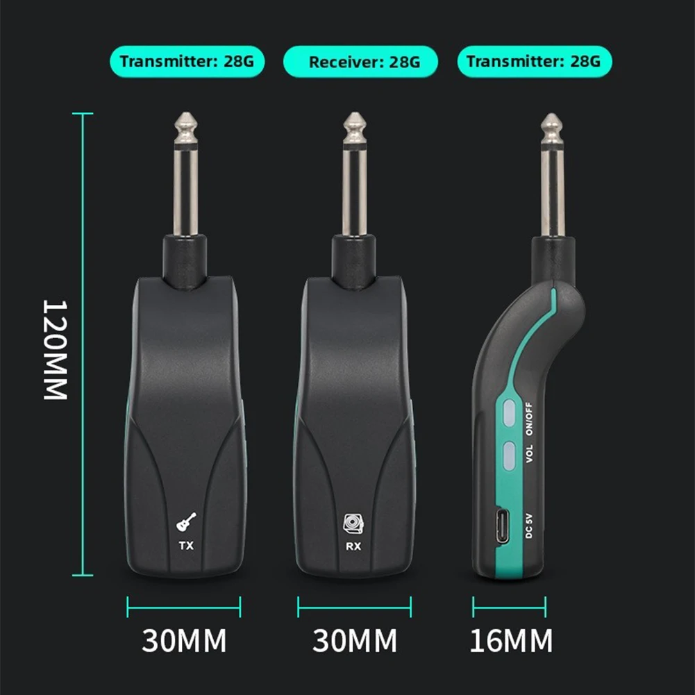 2.4GHz Wireless Freedom Guitar System Rotating Rechargeable Transmitter 50m Range Electronic Keyboard Bass Box Instrument