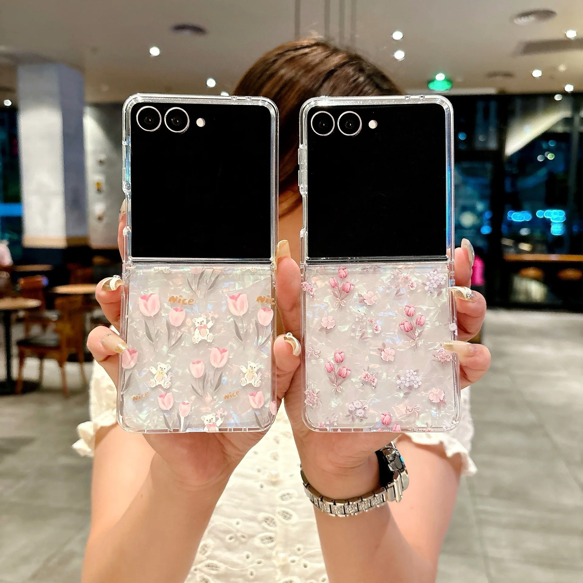 

Tulip Phone Case for Samsung Galaxy Z Flip 7 6 5 4 Protective Back Cover for ZFlip5 ZFlip6 ZFlip7 Case Shell