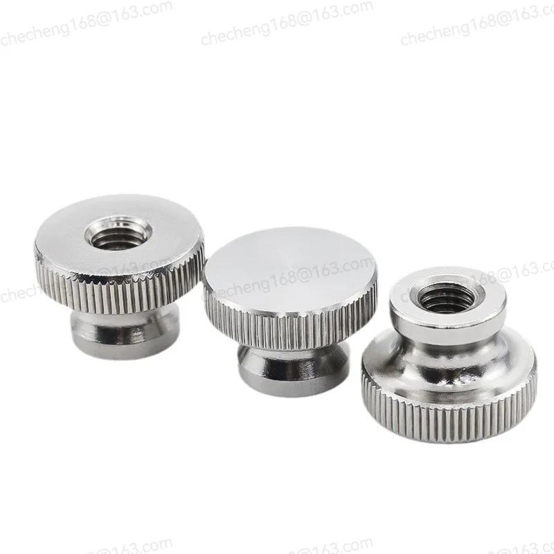 M2 M2.5 M3 M4 M5 M6~M12 304 Stainless Steel Hand Twisted High Head Knurled Thumb Hole Blind Hole Nut Advertising Decorative Nail