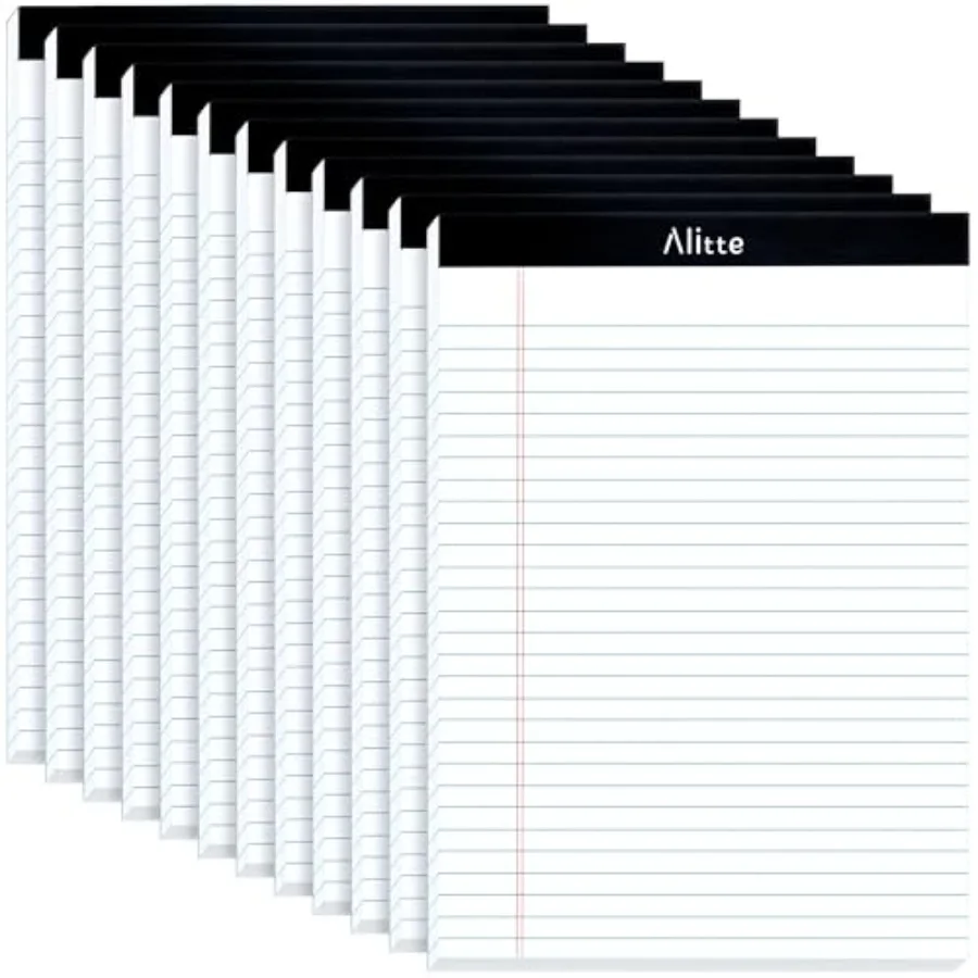 

Legal Notepads 8.5 x 11, of - Perforated Wide Ruled Writing Pad - Premium Thick Paper, No Ink Bleeding - Blank Legal Pads For H