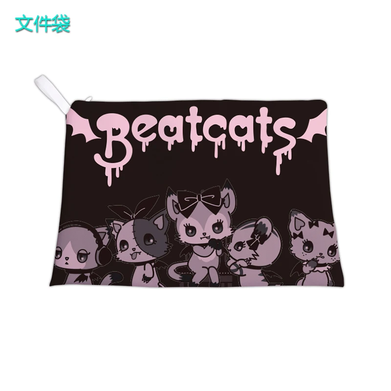 Beatcat 99763 anime personalizado bolsa casual caneta documento saco estudante dos desenhos animados tote crianças unisex