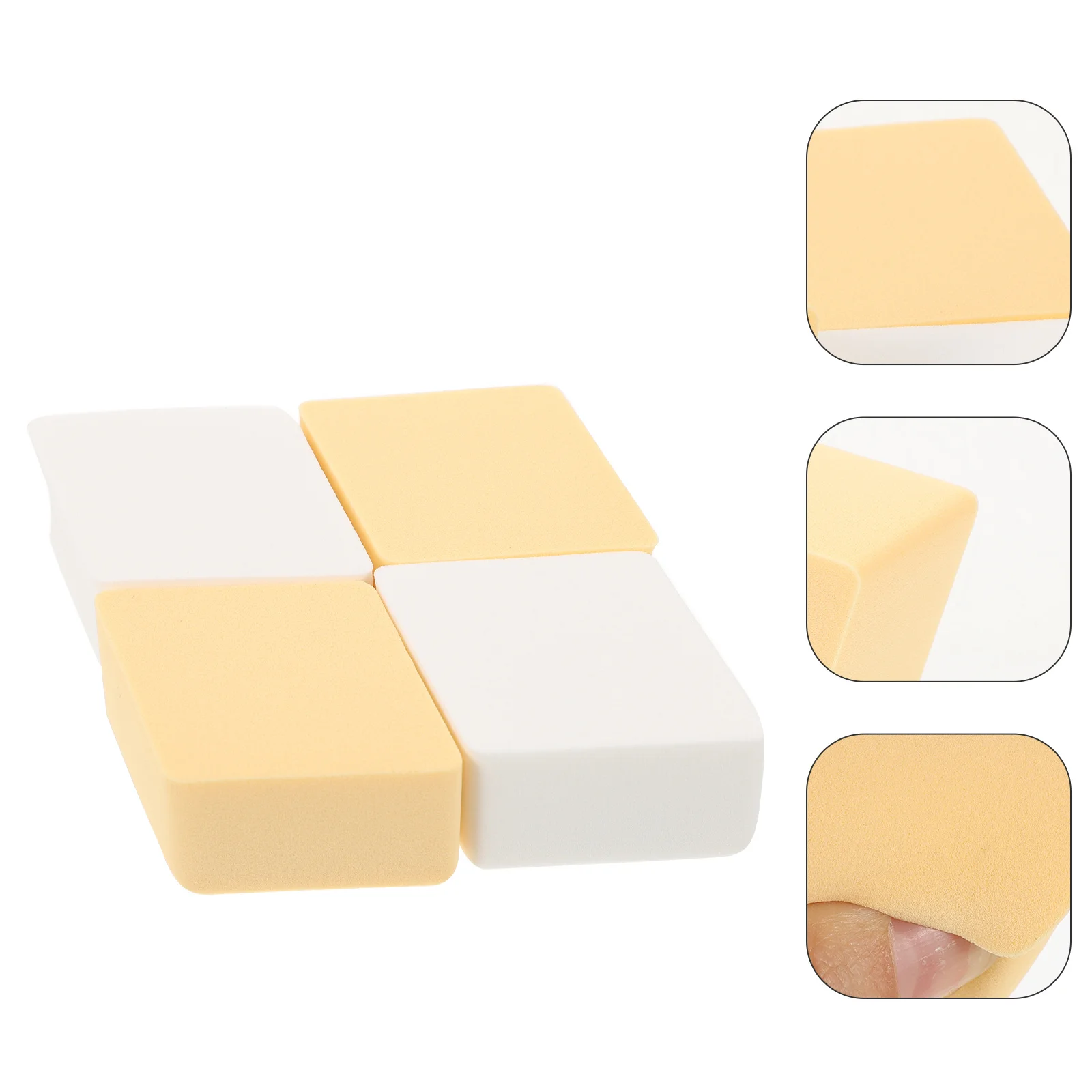 4-delige make-up sponzen set professioneel nat droog dubbel gebruik voor vloeibare foundation crème toepassing make-up spons