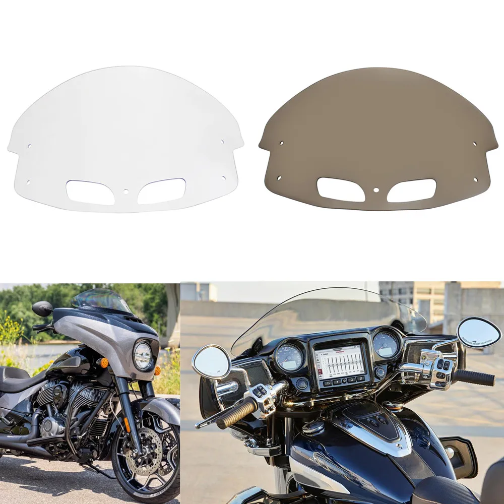 

Motorcycle Windscreen For Indian Chieftain Roadmaster Springfield Dark Horse Classic 14 Inch Windshield Fairing Wind Deflector