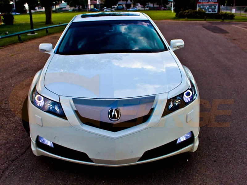 For Acura TL 2009 2010 2011 2012 2013 2014 Ultra Bright Day Light Turn Signal SMD LED Angel Eyes Kit Halo Rings