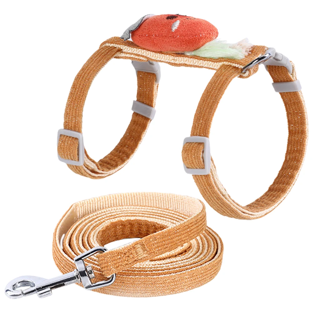 

Pet Harness 1.5cm ange Adjustable Cartoon Cat Dog Leash Set Small Pets Traction Rope Kitten Outdoor Style Practical Gifts