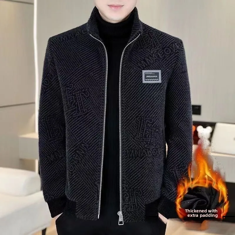 

Мужская шерстяная куртка, корейская зимняя ветровка, длинная облегающая молодежная куртка Faion Side S ket