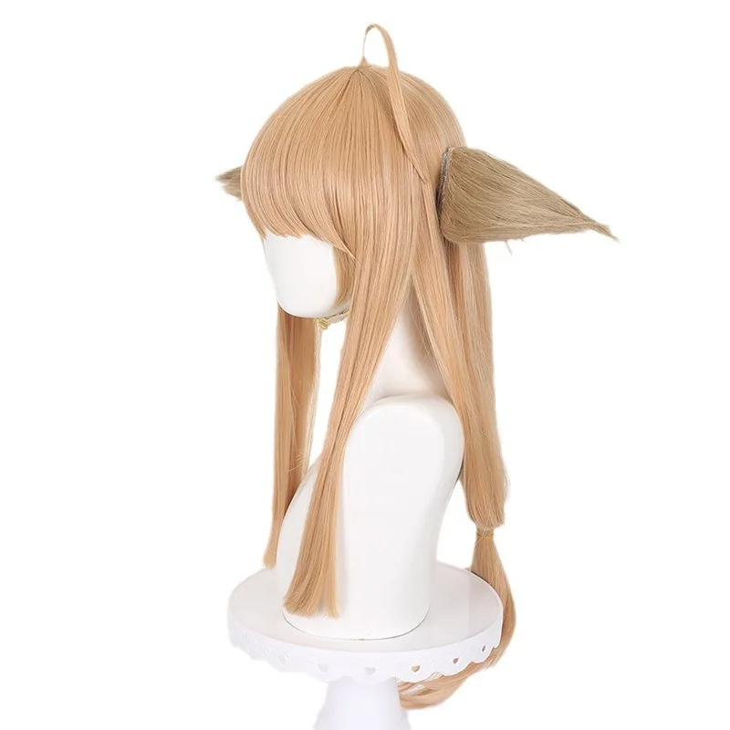 Tushan Susu Cosplay Perücke Fox Spirit Matchmaker Realistische Kopfhaut Orange-rote Farbe inklusive Ohren