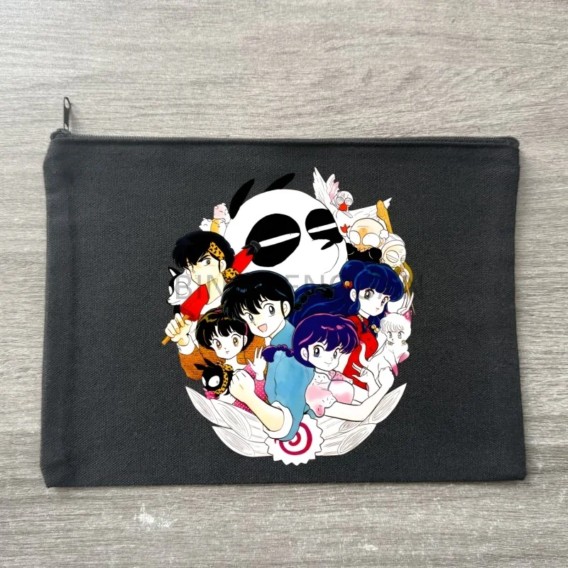 

Косметичка Ranma 1/2, дорожная сумка для хранения, холщовая сумка с принтом, кошелек с надписью Zero, для хранения мелочей, для путешествий и отдыха