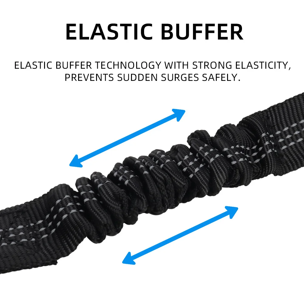 Verstellbarer Elastischer Hunde-Autogurt Doppelte Haustier-Sicherheitsleine Elastischer Stoßdämpfer Anti-Verwicklungs-Fahrzeug-Reisegurt – Detail 4